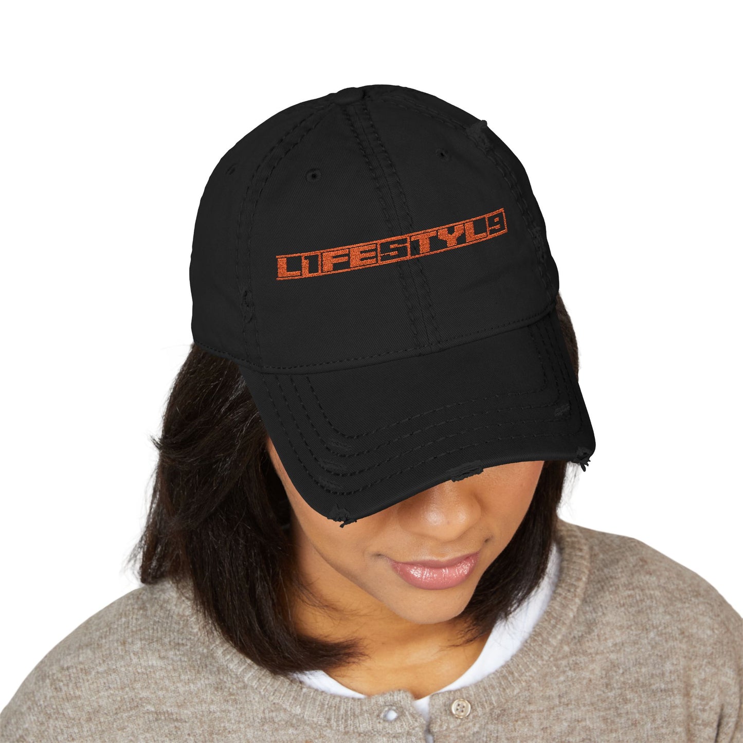 “L1FE5TYL9” Distressed Dad Hat