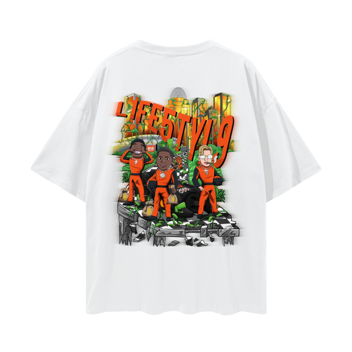 9’s Oversize Deep Drop Shoulder Tee