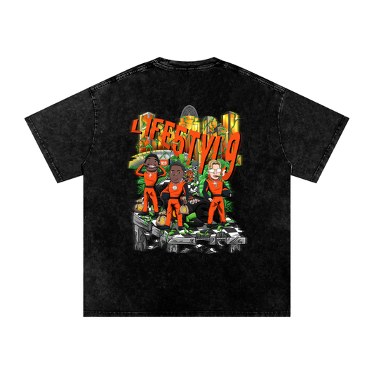 NASCAR JOE - Acid Wash Oversize Tee