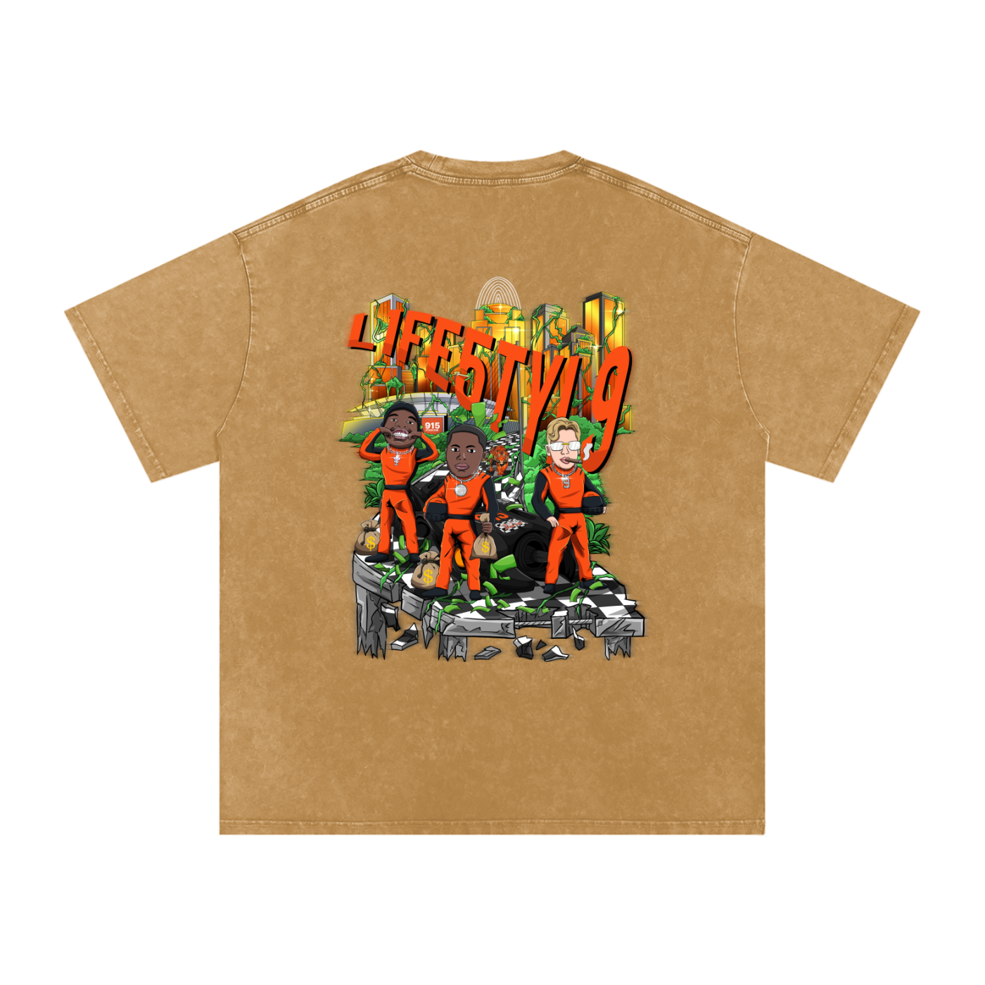 NASCAR JA’MARR - Acid Wash Oversize Tee