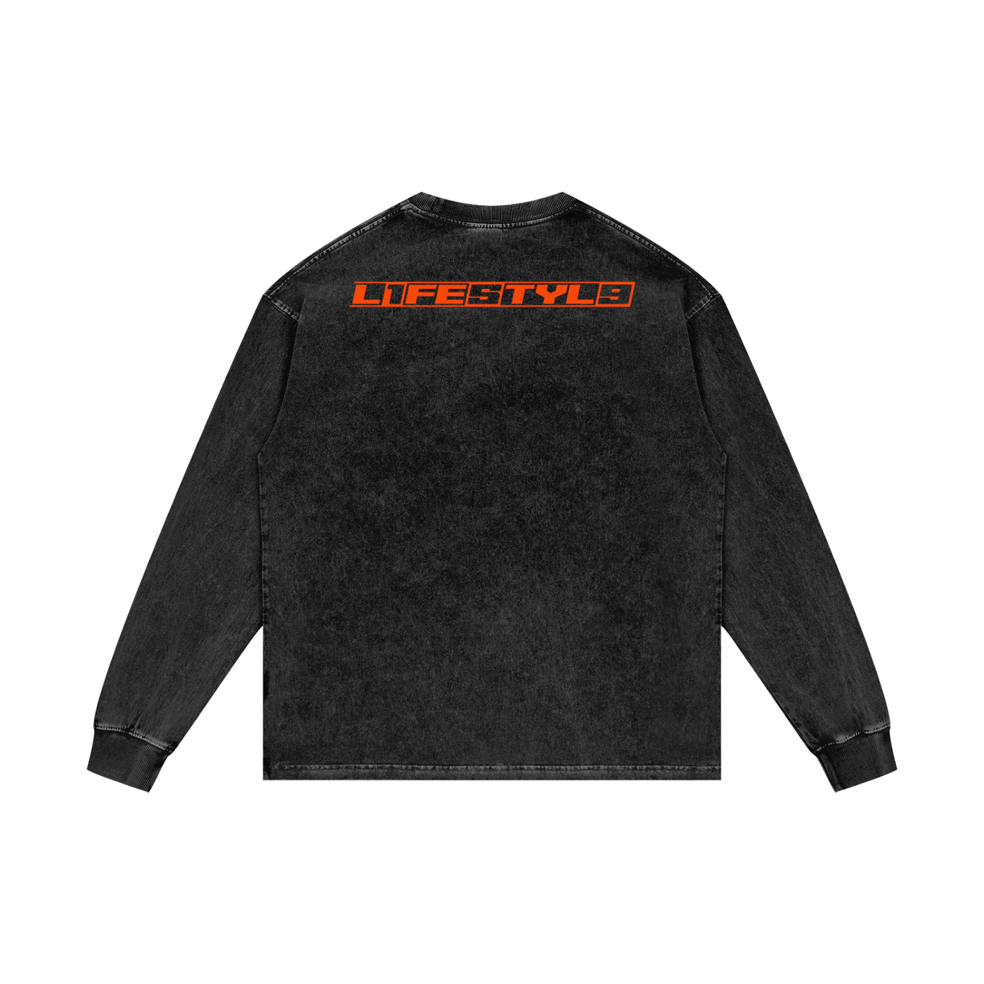 “L1FE5TYL9” Acid Wash Oversize Long Sleeve