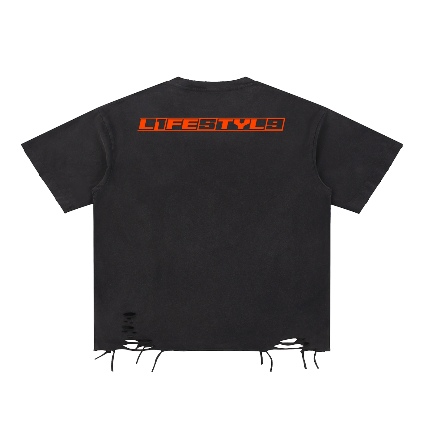 Snow Washed Raw-Hem T-Shirt