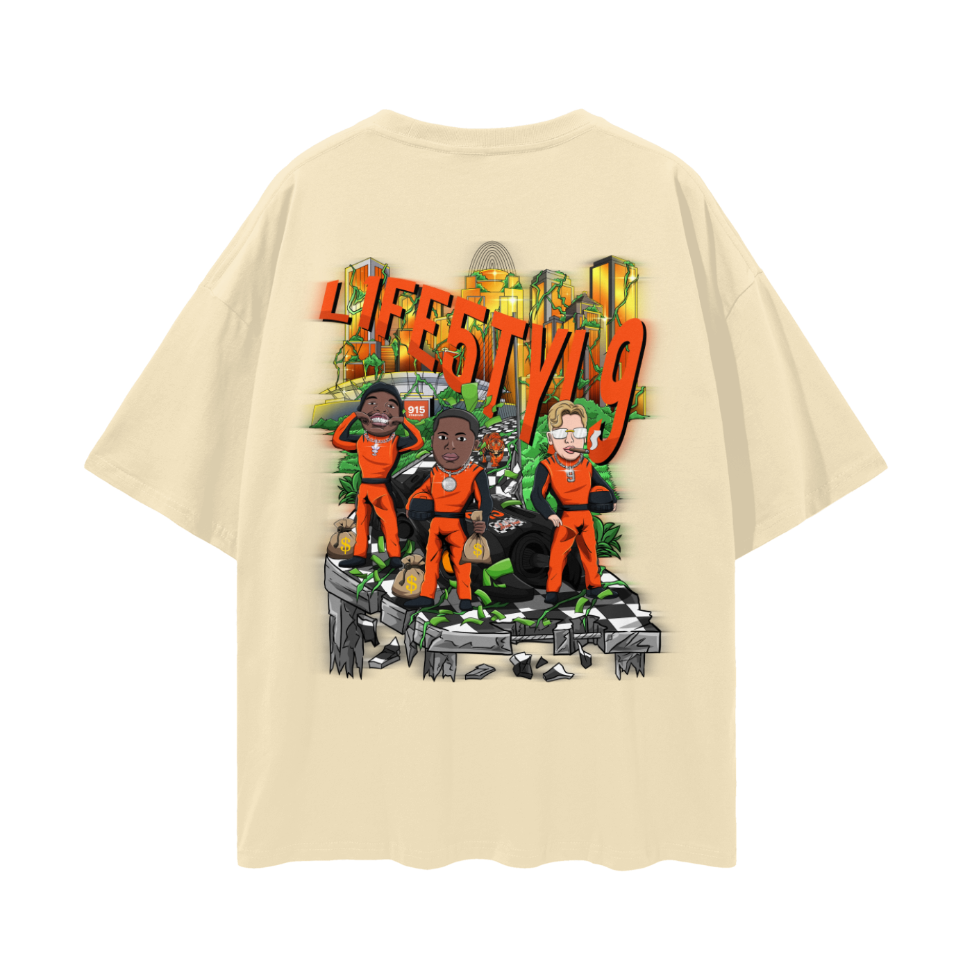 9’s Oversize Deep Drop Shoulder Tee