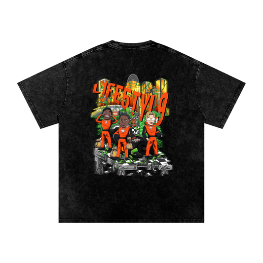 NASCAR JA’MARR - Acid Wash Oversize Tee