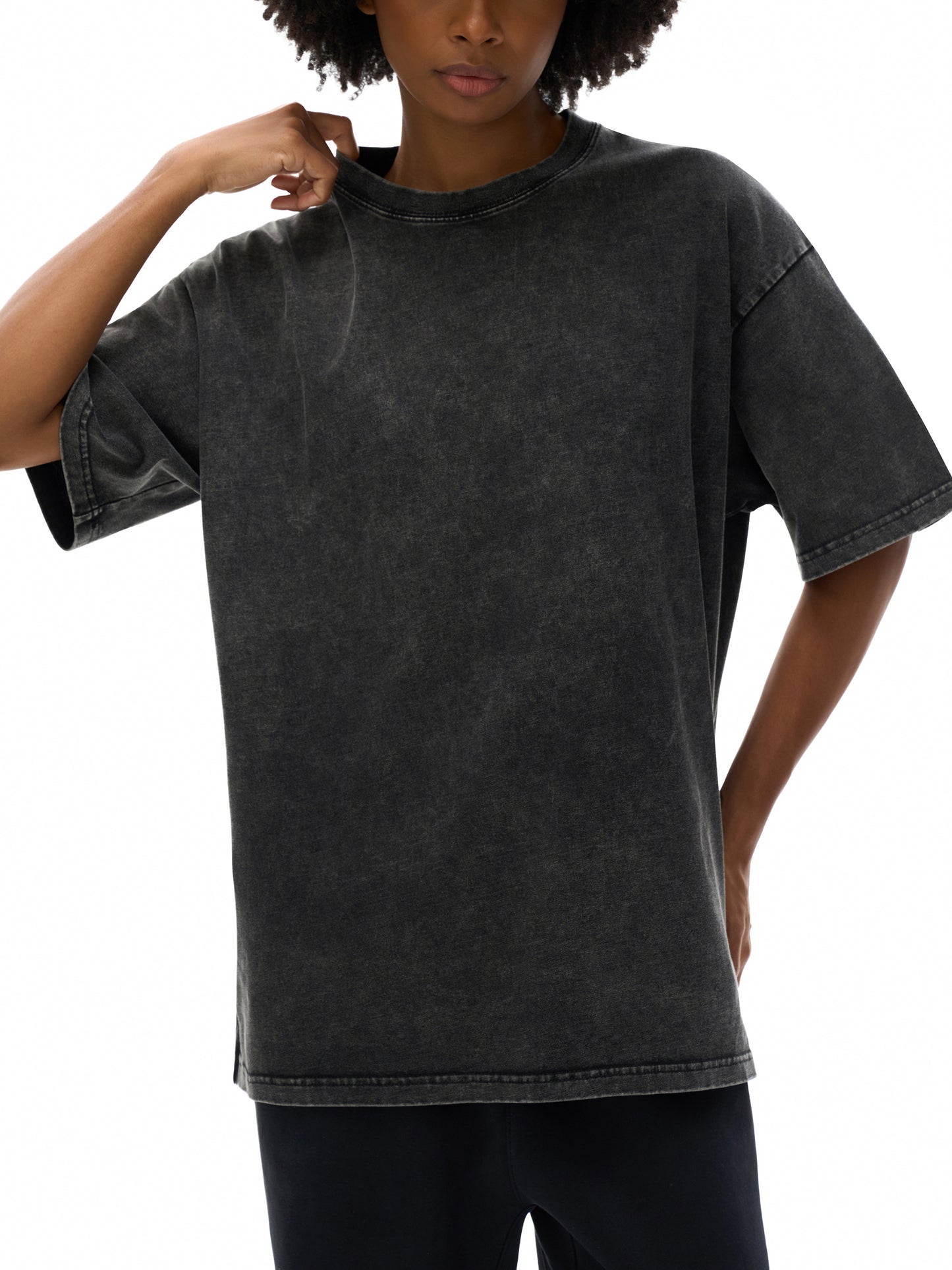 9’s Acid Wash Oversize Tee