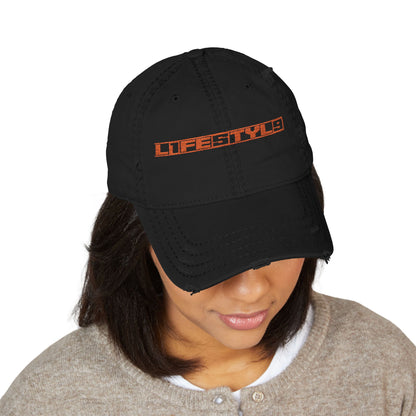 “L1FE5TYL9” Distressed Dad Hat