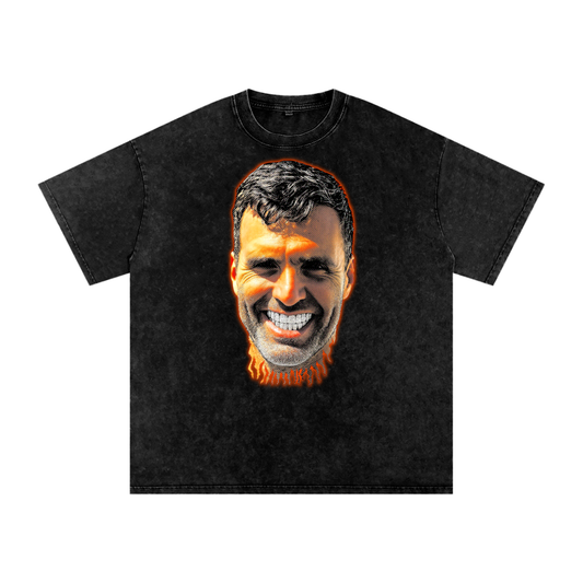 “FLACCO STILL F**KS” Oversized Acid-Washed Tee
