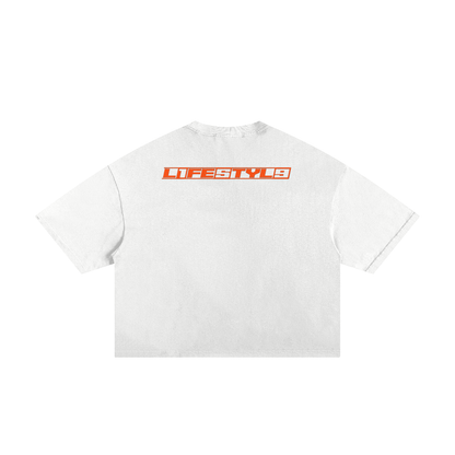 “L1FE5TYL9” Classic Frayed Boxy Tee
