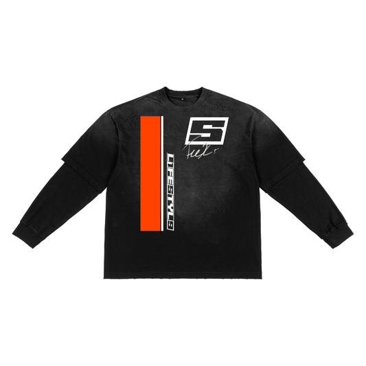 5’s Sunfade Hand-Frayed Faux Two-Piece Tee