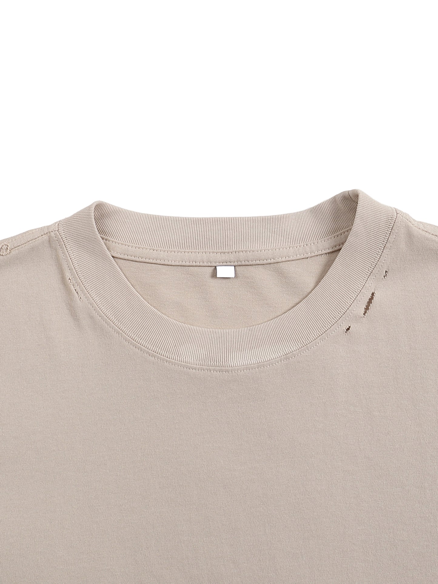 “L1FE5TYL9” Classic Frayed Boxy Tee