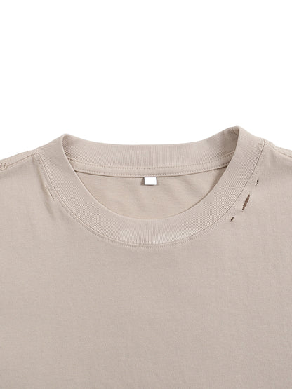 “L1FE5TYL9” Classic Frayed Boxy Tee