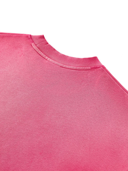 “L1FE5TYL9” Sun Fade Raw Edge Tee